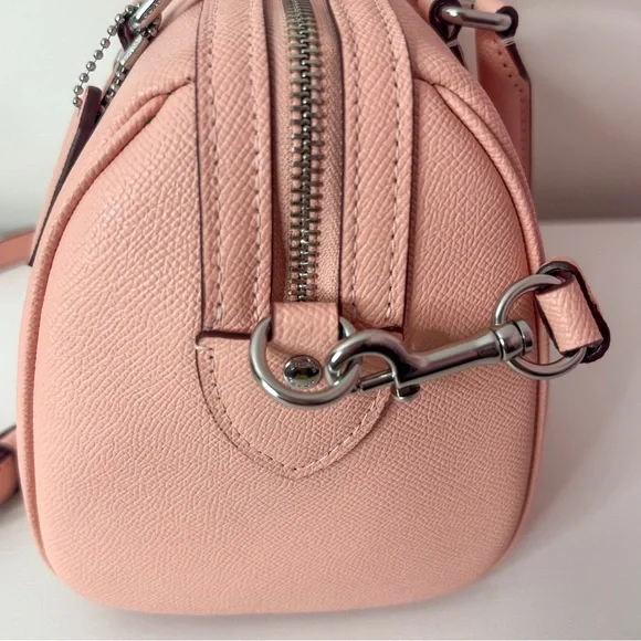 Coach Rowan Satchel Bag Silver/Light Pink. - Picture 7 of 11